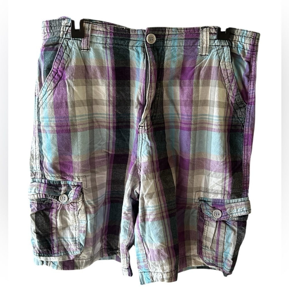 Andrew Fezza Men’s Plaid Cargo Shorts